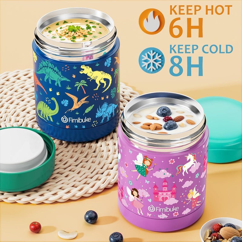Fimibuke Bento Lunch Box for Kids, 3-Compartment 32OZ Snack Lunch Container, Lunch Bag, 12OZ Insulated Food Jar & Ice Pack Set for Age 3-12 School Daycare Toddler Teen Girls Boys, Gamepad - Image 5